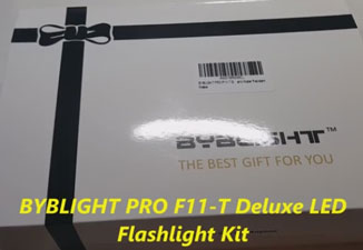 Review of BYBLIGHT PRO F11-T Deluxe LED Flashlight Kit